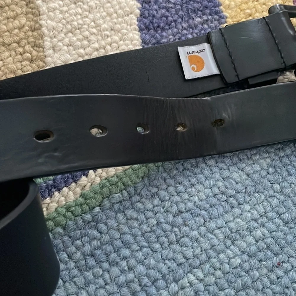 CARHARTT Black Leather Belt‎